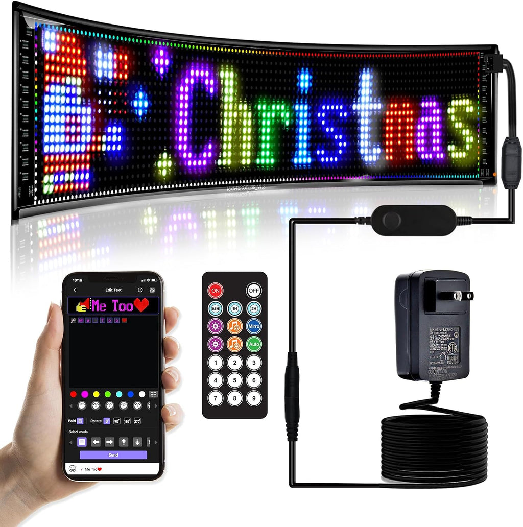 LED Sign, Programmable LED Sign, Flexible Scrolling LED Message Display