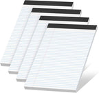 4 Pack Note Pads 8.5 x 11 White Legal Pads Narrow Ruled by NotePads