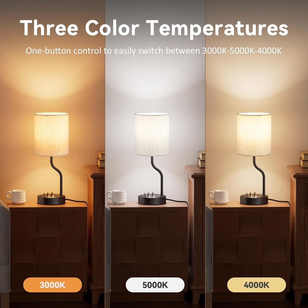 fenmzee 18" bedside lamps for bedroom set of, package contents