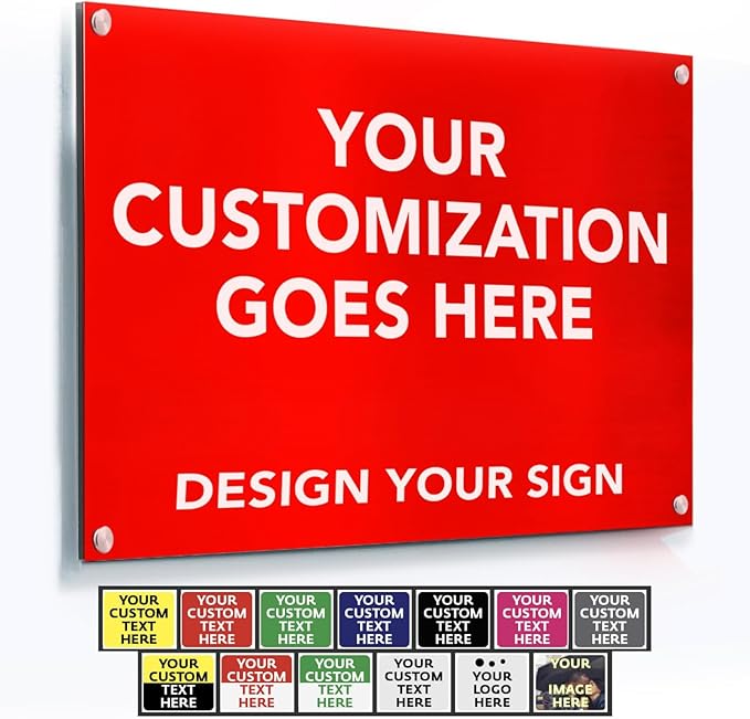 SPEEDYORDERS Custom Outdoor Metal Signs, Personalized Aluminum Signs, by SpeedyOrders