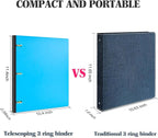 INFUN Telescoping 3 Ring Binder, Portable Plastic 0.75 inch 3 Ring Binder - Image 3