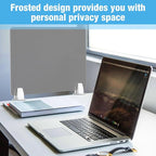 Desk Divider 4 Pcs Desk Privacy Panel 23.6''L x 15.8W'' Office Partitions Grey - Image 3