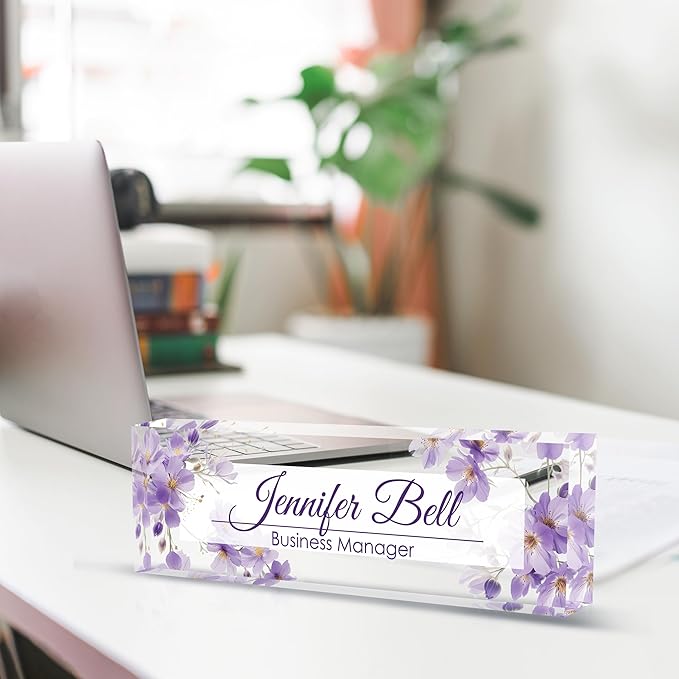 Personalized Name Plate for Desk, Custom Desk Name Plate, Acrylic Name Plate - Image 4