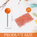 WILLBOND 500 Pack Map Push Pins Map Tacks Small Round Head Push Pins Thumb Tacks - Image 2
