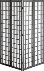 VEVOR Room Divider, 4 Panel Japanese Room Divider, Wood Folding Privacy Screen - Image 4