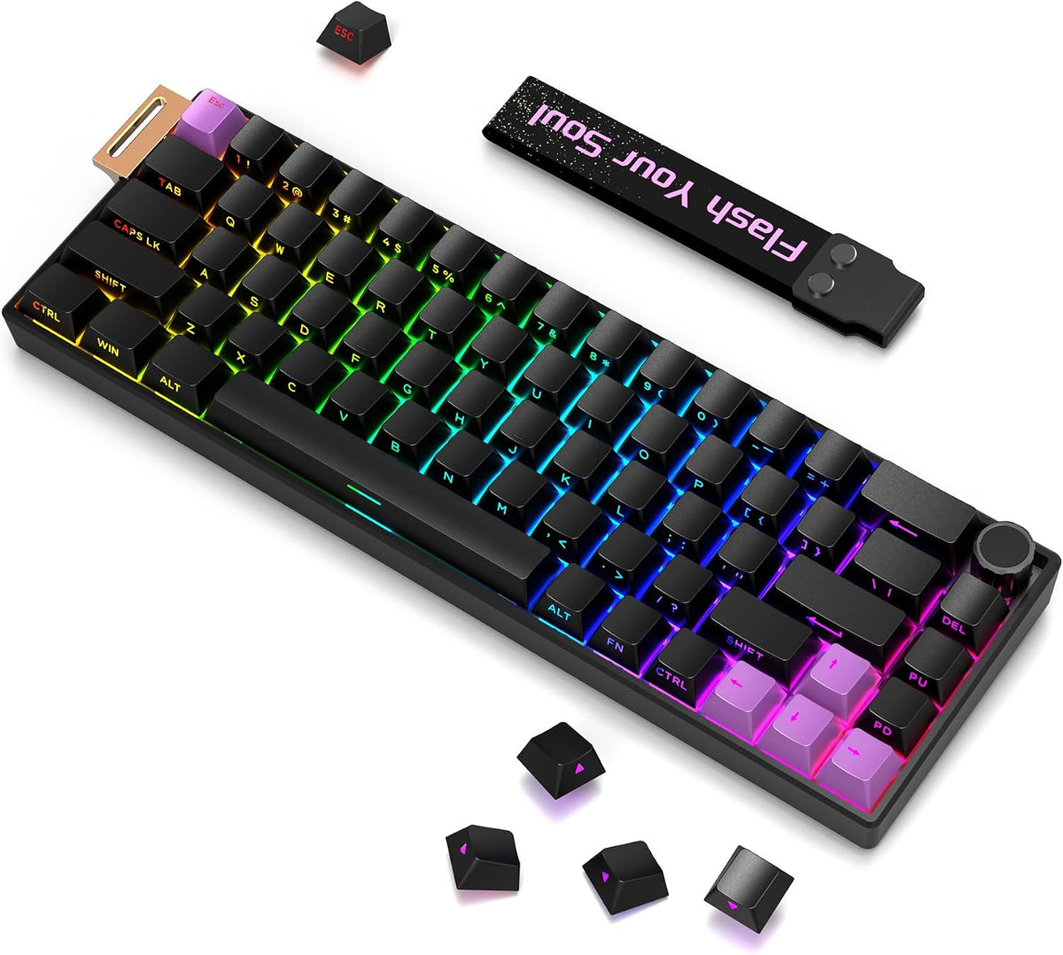 BOYI 66Pro-Flash Aluminum Magnetic Switch Gaming Keyboard,TMR/HE Keyboard Gam...