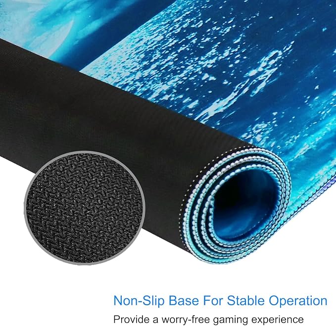 Naukay Large Mouse Pad, 31.5x15.7 inch Large Extended Computer Keyboard Mouse - Image 4