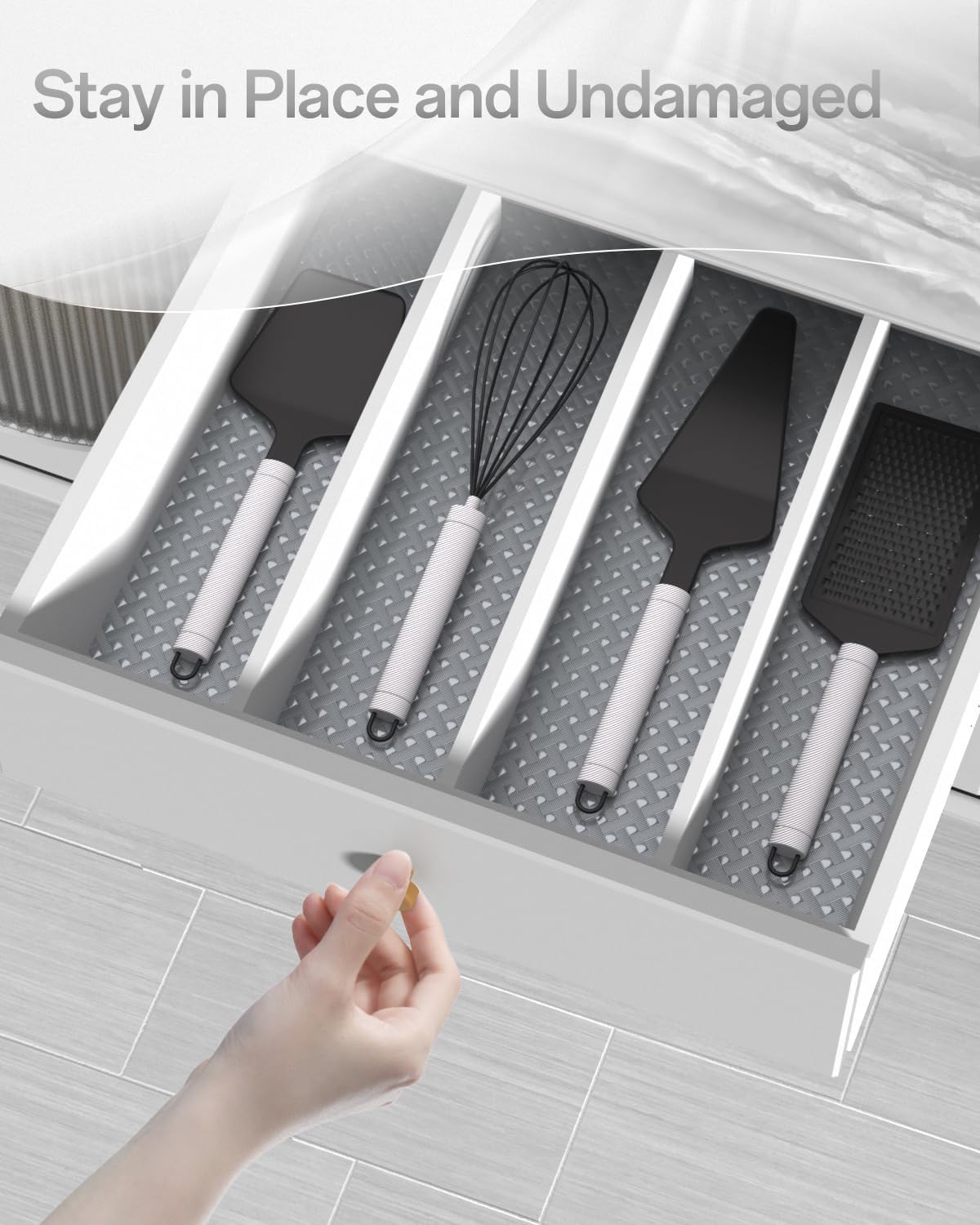 GTJ Shelf and Drawer Liner for Kitchen Cabinet Non-Adhesive Non Slip