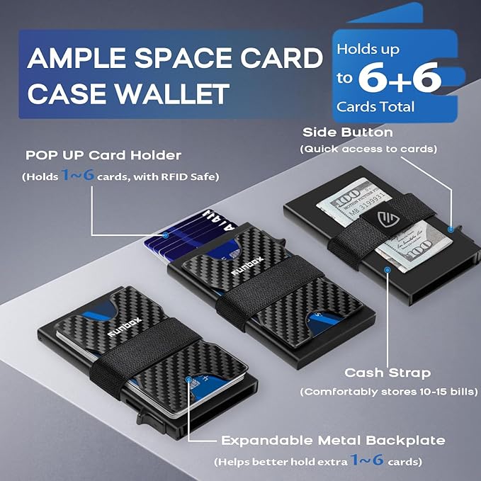 RUNBOX Slim Card Holder Wallet for Men, Minimalist RFID Blocking Wallet - Image 2