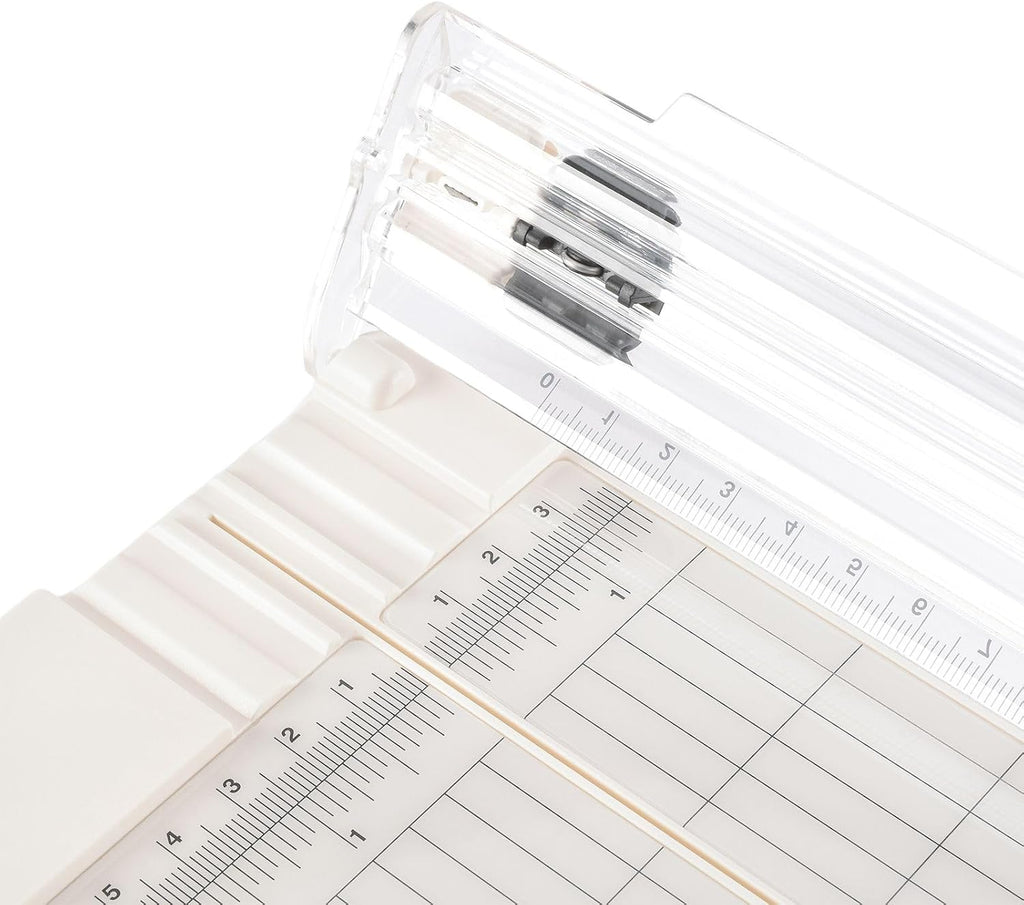 Vaessen Creative Trimmer + Scoring Board 4.5" for Scrapbooking, Cardmaking and Other Paper Crafts, White, 11,4 x 30,5 cm