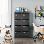 miiiko 4 drawer file cabinet with lock, metal shown in use