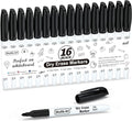 Shuttle Art Dry Erase Markers, 16 Pack Black Whiteboard Markers, Fine Tip Dry by ShuttleArt