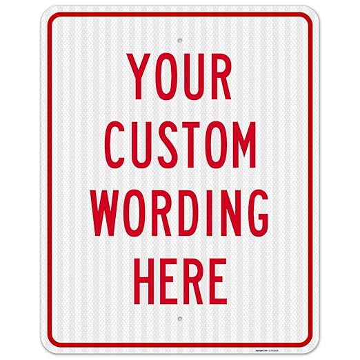 Custom Sign, Personalized Metal Signs, Customize by SigoSigns