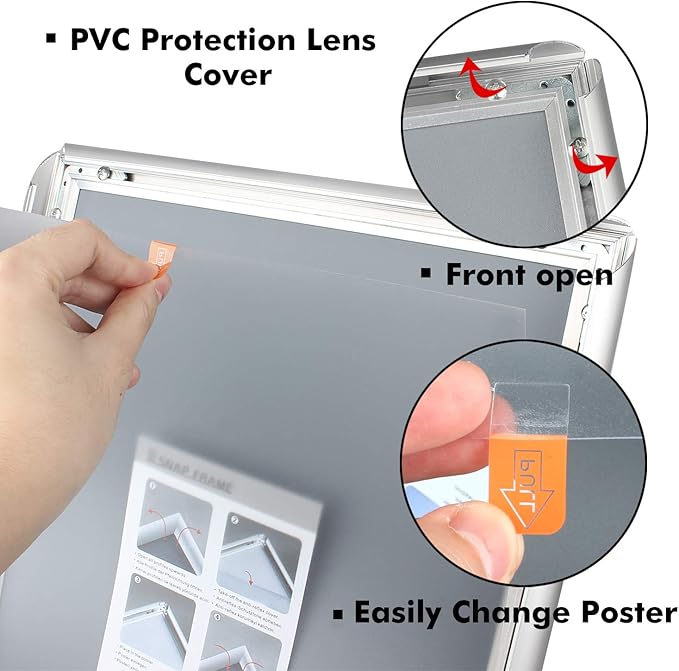 DISPLAYSWORKER Adjustable Poster Sign Stand, Floor-Standing Sign Holder - Image 4