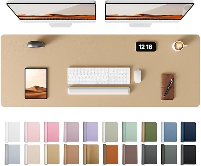 YSAGi Leather Desk Protector, Office Mat, Large Mouse Mat, Non-Slip PU Leather by YSAGi