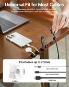 6 Pack Sinjimoru Magnetic Cable Clips, Compact Size Cord Organizer & Cable - Image 3