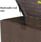Decksplore 180 Gallon Pro Outdoor Storage Box Waterproof Lockable Resin Deck - Image 6