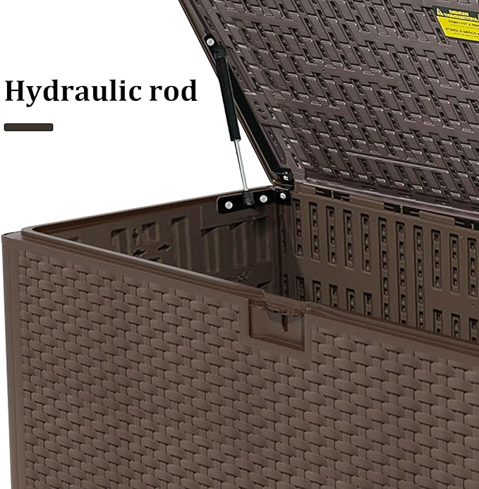 Decksplore 180 Gallon Pro Outdoor Storage Box Waterproof Lockable Resin Deck - Image 6