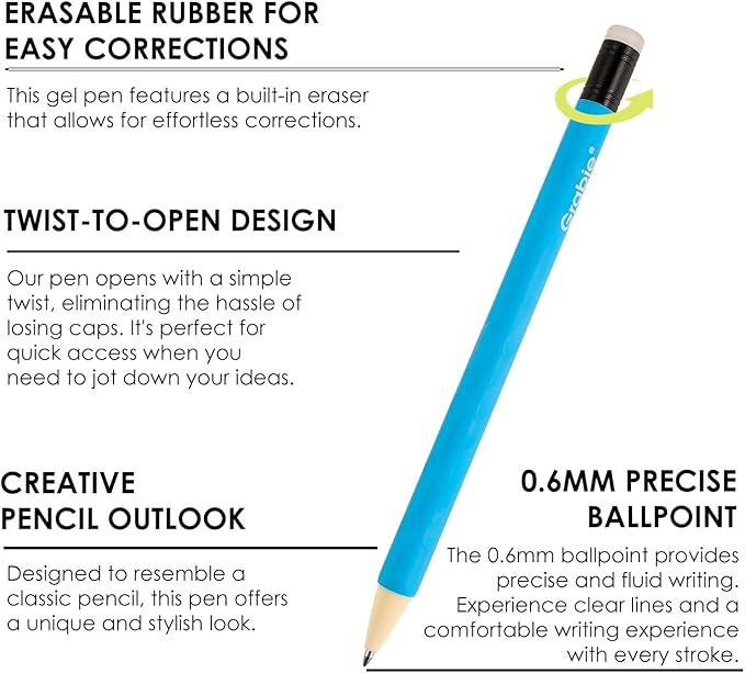 Grabie Erasable Gel Pens, 36 Colors Erasable Pens, Make Mistakes Disappear - Image 4