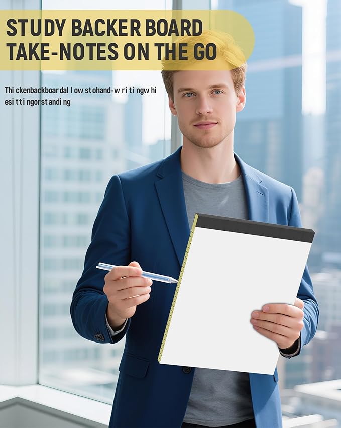 Legal Pads 8.5 x 11, 3 Pack Yellow Note Pads 8.5 x 11 Writing Pads Perforated - Image 5