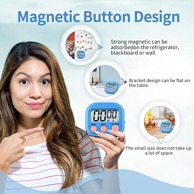 48 Pack Digital Kitchen Timer Magnetic Digital Timer - Image 6
