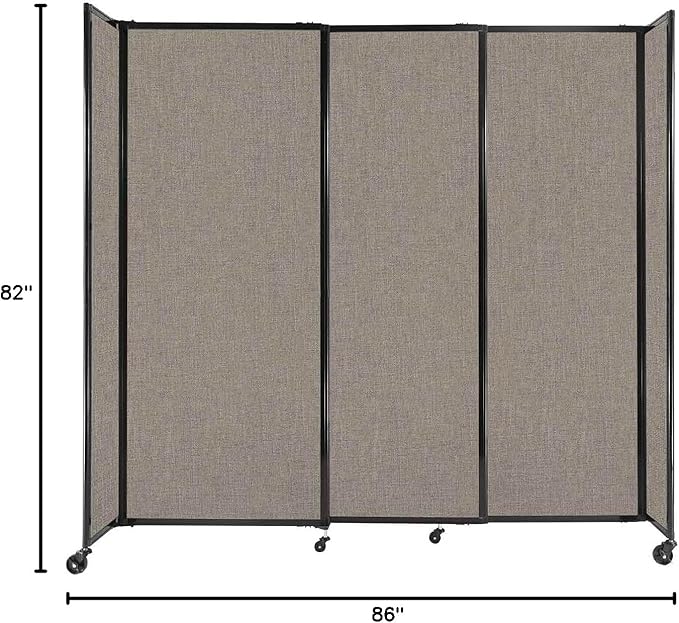 Versare Straightwall Sliding Portable Wall Partition | Freestanding Office - Image 7