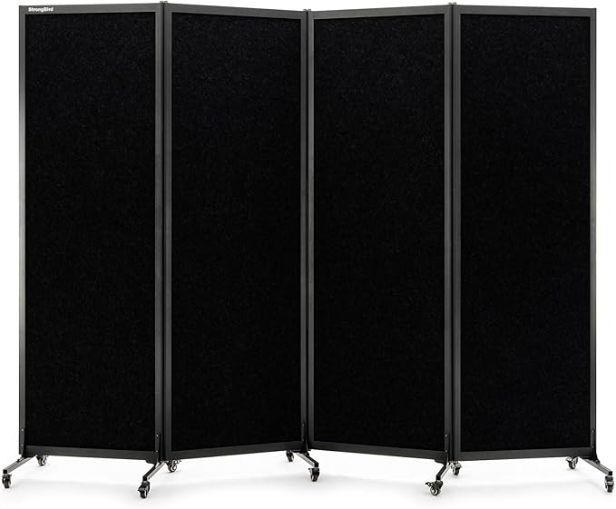 Upgrade Version Room Partition and Divider, Freestanding Rolling Dividers by StrongBird