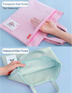 Pendancy Mesh Zipper Pouch 11x13.7 in, Large Double Pocket Waterproof File Bag - Image 4