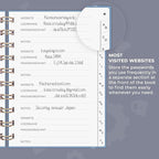 Clever Fox Password Book Spiral – Mini Internet Address & Password Organizer - Image 4