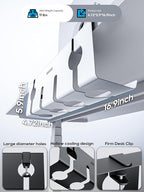 NODOCA No Drill Under Desk Cable Management Tray, Punch-Free Clamp on, Metal - Image 7