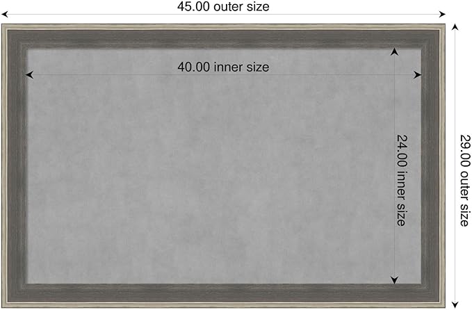 Amanti Art Grey Framed Magnetic Board 29x45 Large Vision Board - Image 2