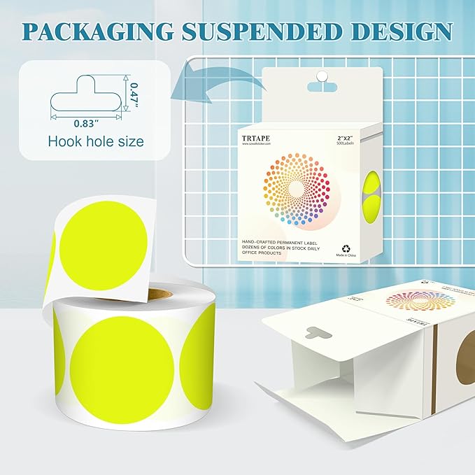 2 Inch Round Color Coding Labels - Image 3