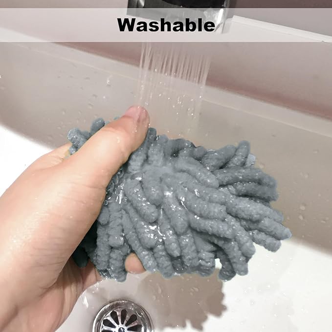 SITHON 4 Pieces Magnetic Microfiber Shag Whiteboard Eraser, Washable Microfiber - Image 4