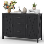 Vabches File Cabinet with 3 Drawers, Farmhouse Lateral File Cabinet Fits Files by Vabches