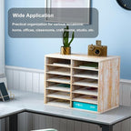 PAG Countertop Mail Sorter Organizer, Wooden Literature Organizer, Student - Image 5