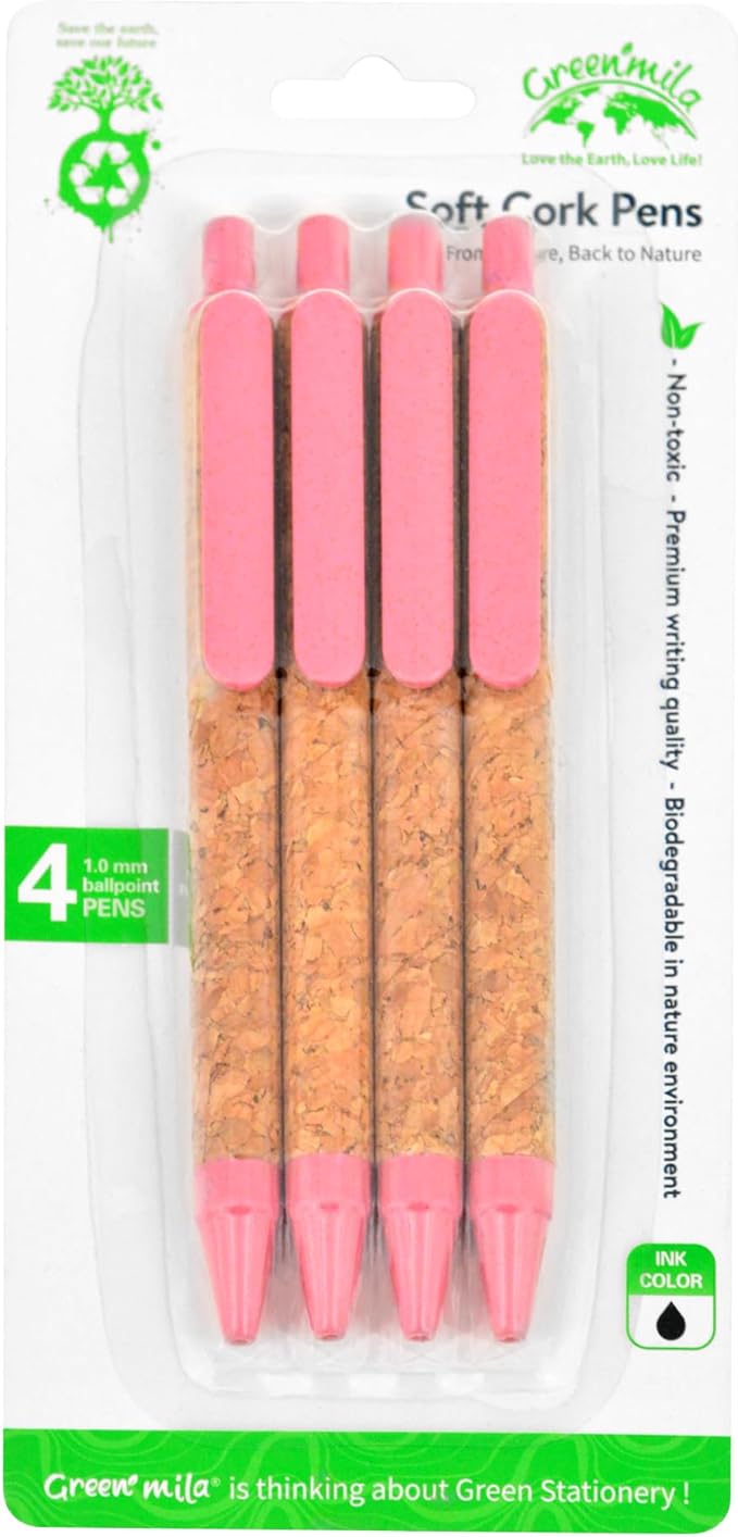 Green Mila Durable Pens, 1.0mm Ballpoint Pens Premium Writing Quality by AKMCorporation