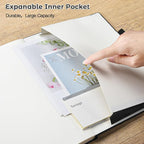College Ruled Notebook, A4 Hardcover Leather Notebook - Image 4