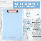 Sooez Clipboards with Storage, High Capacity Clip Boards 8.5x11 with Pen Holder - Image 4