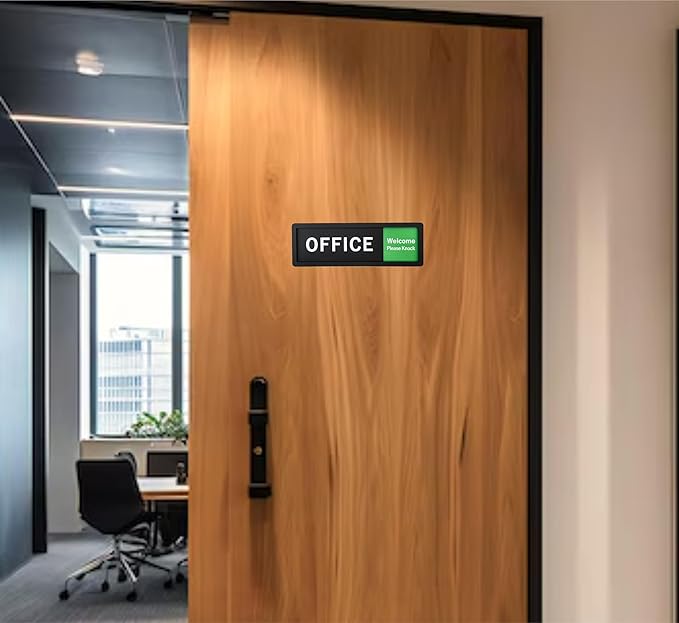 Office Sign – Do Not Disturb/Knock Welcome Slide Switch Sign, Premium Durable - Image 5