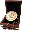 US HANDICRAFTS Home is Wherever Engraved Brass Compass - Image 2