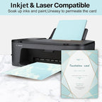 24 Sheets Light Blue Cardstock 8.5 x 11 Pastel Paper, Goefun 80lb Card Stock - Image 3