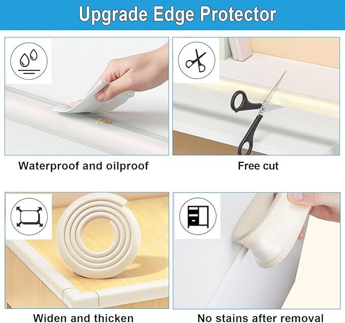 Baby Proof Corners and Edges Protector 8.2ft, Fireplace Baby Proofing Bumper - Image 5