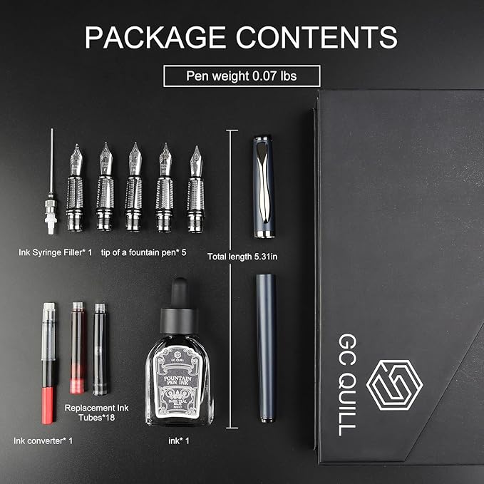 GC QUILL Calligraphy Fountain Pen Set - Image 2