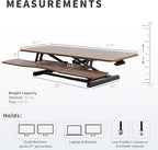 VIVO 48 inch Desk Converter, K Series, Height Adjustable Sit to Stand Riser - Image 3