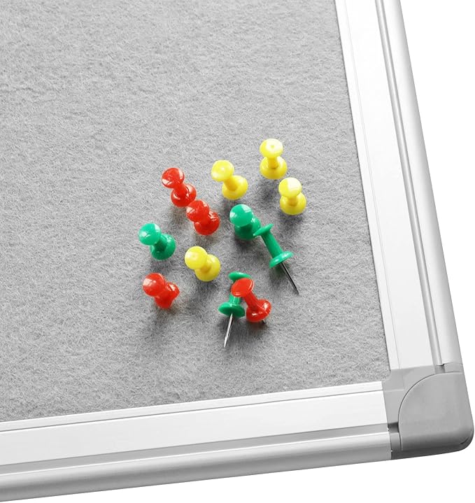 36x24-Inch Gray Felt Bulletin Board - Image 7