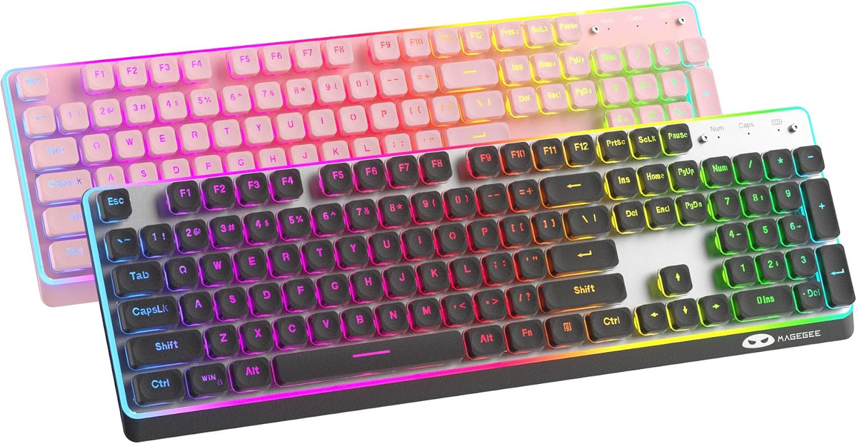 MAGEGEE Wireless Keyboard and Mouse Combo, 2.4G Full Size RGB Keyboard with 1...