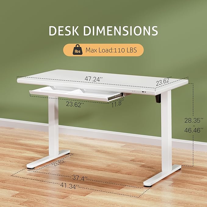 Furmax Glass Standing Desk - Image 3