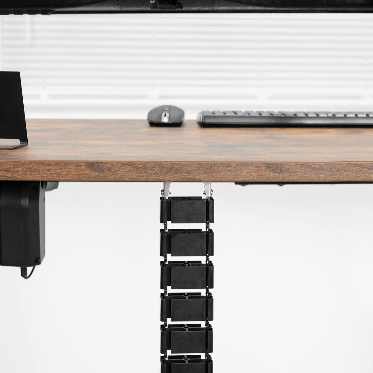 VIVO Black Under Desk Vertebrae Cable Management Kit, DESK-AC01C