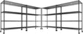 REIBII 55.5''W Heavy Duty Metal Shelves