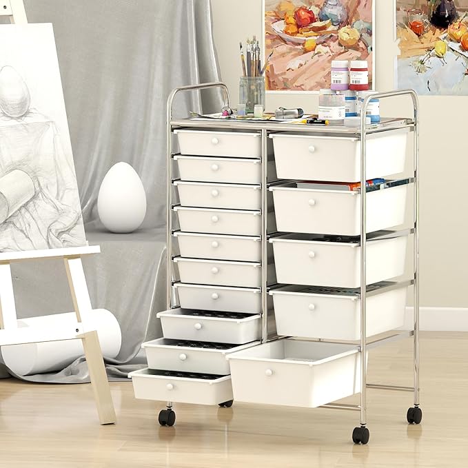 Giantex 15 Drawer Rolling Cart - Image 2